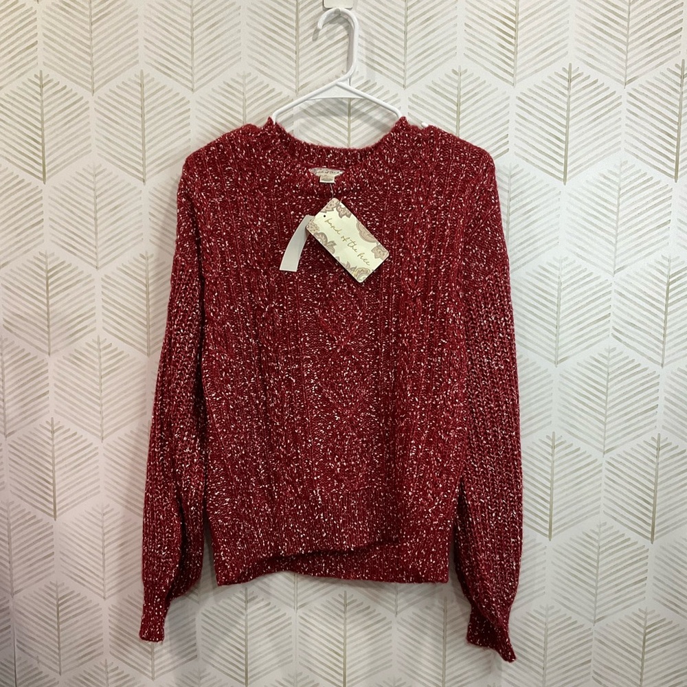 Chic Red Speckled Women's Sweatshirt